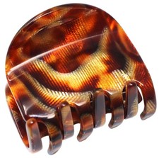 French Amie Amber Brown 1.75 Inch Small Jaw Claw Clip for Women Girls