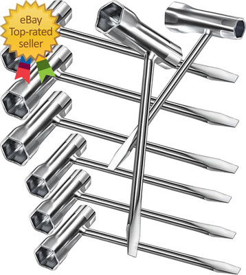 6 Pack Chainsaw Screwdriver Wrench Set 13 by 19 Mm Long and Short Size Alloy