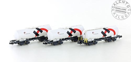 Hobbytrain 23488 - scala N 1:160 - set di 3 carri merci silos SBB tipo Uacs tras - 第 1/1 張圖片