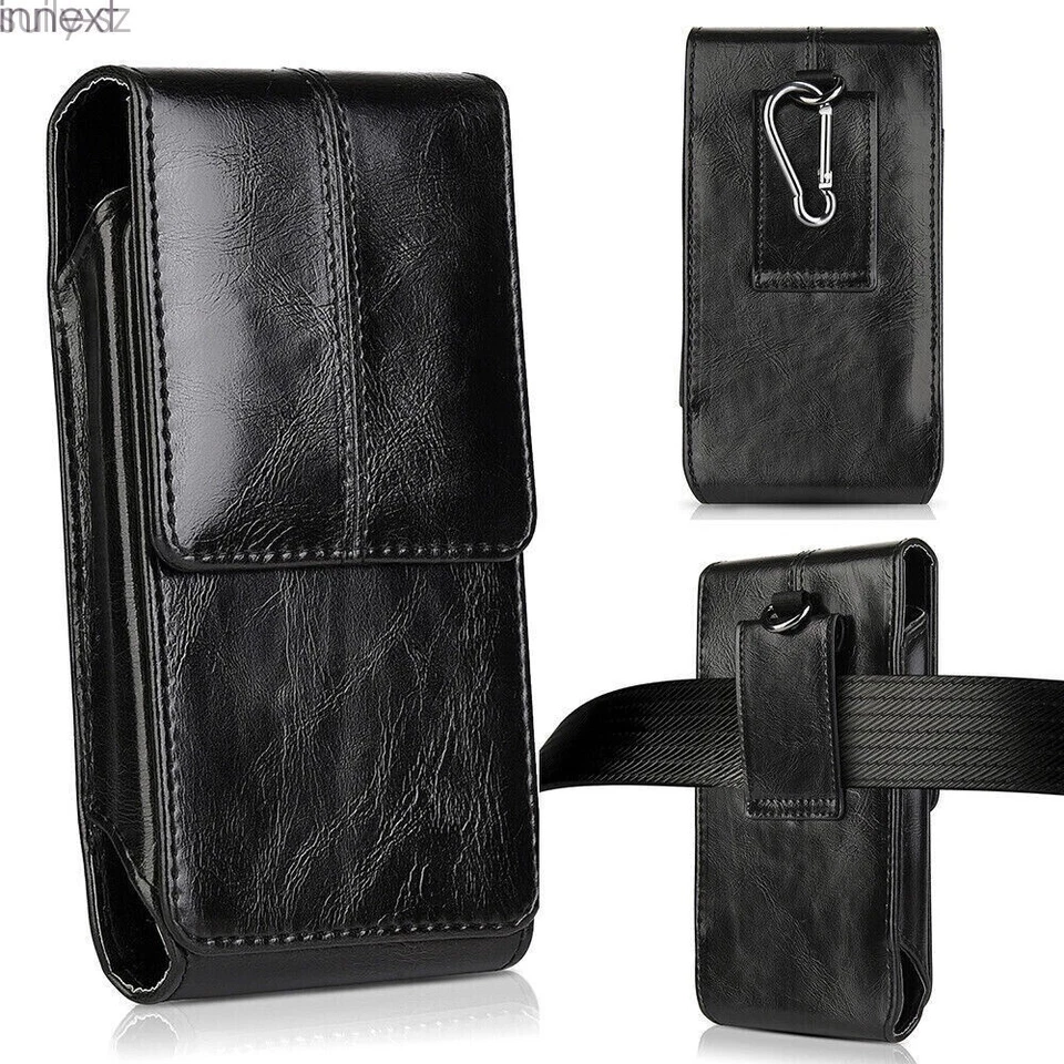 Vertical Cell Phone Holster Pouch for iPhone Samsung Case With Belt Clip Cover - Image 2 of 4