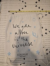Coldplay Music of the Spheres 16.5&rdquo; x 13&rdquo; Drawstring Backpack Moon Music Stars