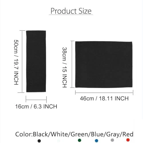 Juego de 2 fundas de repuesto de lona para silla de directores de 18""L X 15""W negras Foto 2 de 4