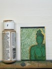 Original Abstract Figure ACEO ATC Gouache Painting OOAK 2.5x3.5 — photo 3