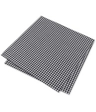 Tommy Hilfiger Mens Mini Gingham Pocket Square, Black, One Size
