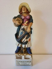 Lionstone Whiskey Ceramic Decanter 1969 Vintage 14" Annie Christmas Empty