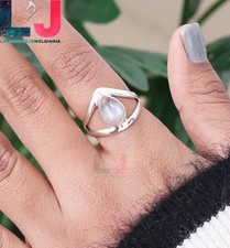 Moonstone Ring 925 Sterling Silver Statement Ring Handmade Ring Gift For Her