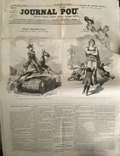 Journal Pour Rire 1850 N° 143 "Monumental Study - Speculators"