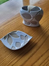 Shadow Leaves Bathroom Accessories by Creative Bath Soapdish & Toothbrush Holder