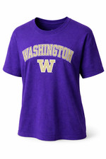 Alter Varsity Marken Damen Washington T-Shirt Lila XL Kurzarm Shirt