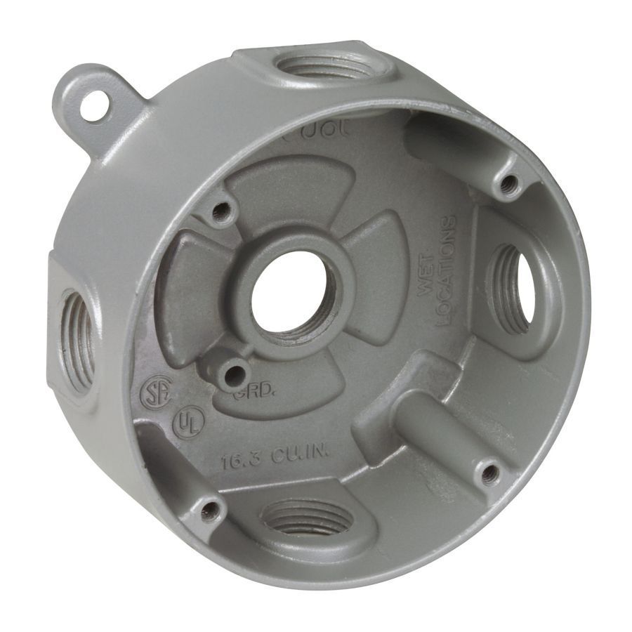 Red Dot S110E-R Round Weatherproof Outlet Electrical Metal Box 1/2"Threaded RS47