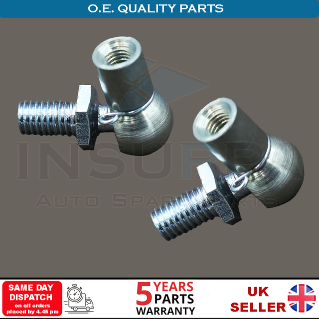 2X GAS SPRING STRUT END FITTINGS M6 FITTING M8 BALL STUD BALL JOINT