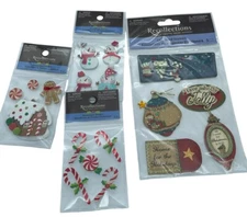 Recollections Dimensional Holiday Scrapbook Stickers Lot Of 4 New Pkgs