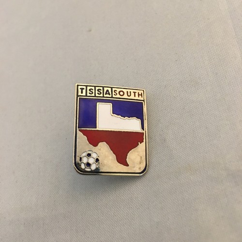 Prendedor de solapa TSSA South TEXAS SOCCER rojo blanco azul plata - Imagen 4 de 12