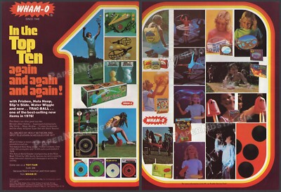 WHAM-O__Original 1977 Trade print AD / ADVERT__Magic Window_Frisbee_Water Wiggle