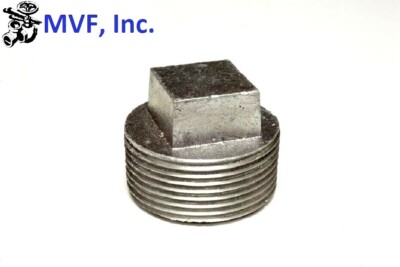1/2'' NPT Threaded Square Head Plug Aluminum 6061-T6 Sch 40 Pipe Fitting A150441