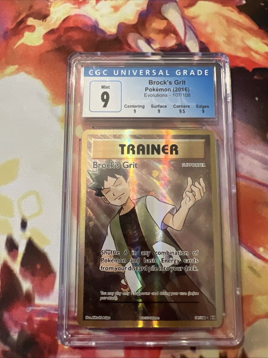Brock's Grit (Full Art) 107/108 Evolutions Holo for sale