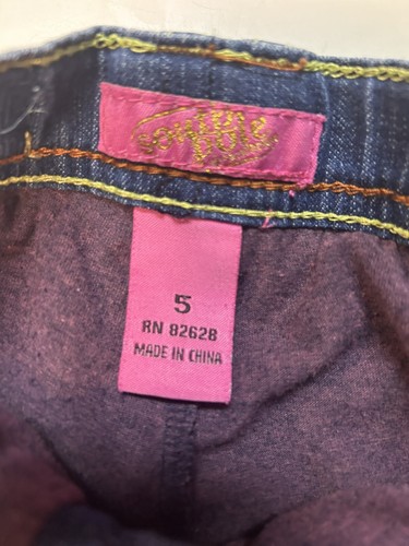 Vintage SouthPole Denim Embroidered Jean Skirt Girls Size 5 Y2K RARE - Picture 7 of 7