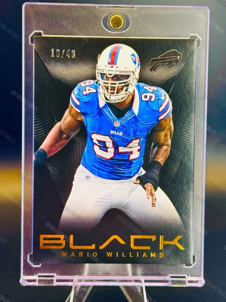 Mario Williams RARE PANINI BLACK, GOLD FOIL /50 CARD SSP TOPPS TEXANS BILLS MINT - Image 3 of 4