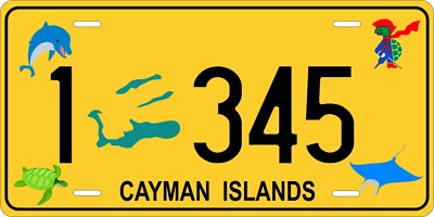 Cayman Islands Fish License Plate Personalized Custom Auto Bike Motorcycle Tag