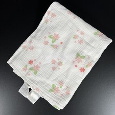 Aden  Anais Blanket White Pink Floral Muslin Cotton Swaddle Lovey