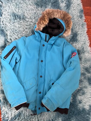 Canada Goose Youth XL 18 Bomber Chilliwack turquoise blue fit
