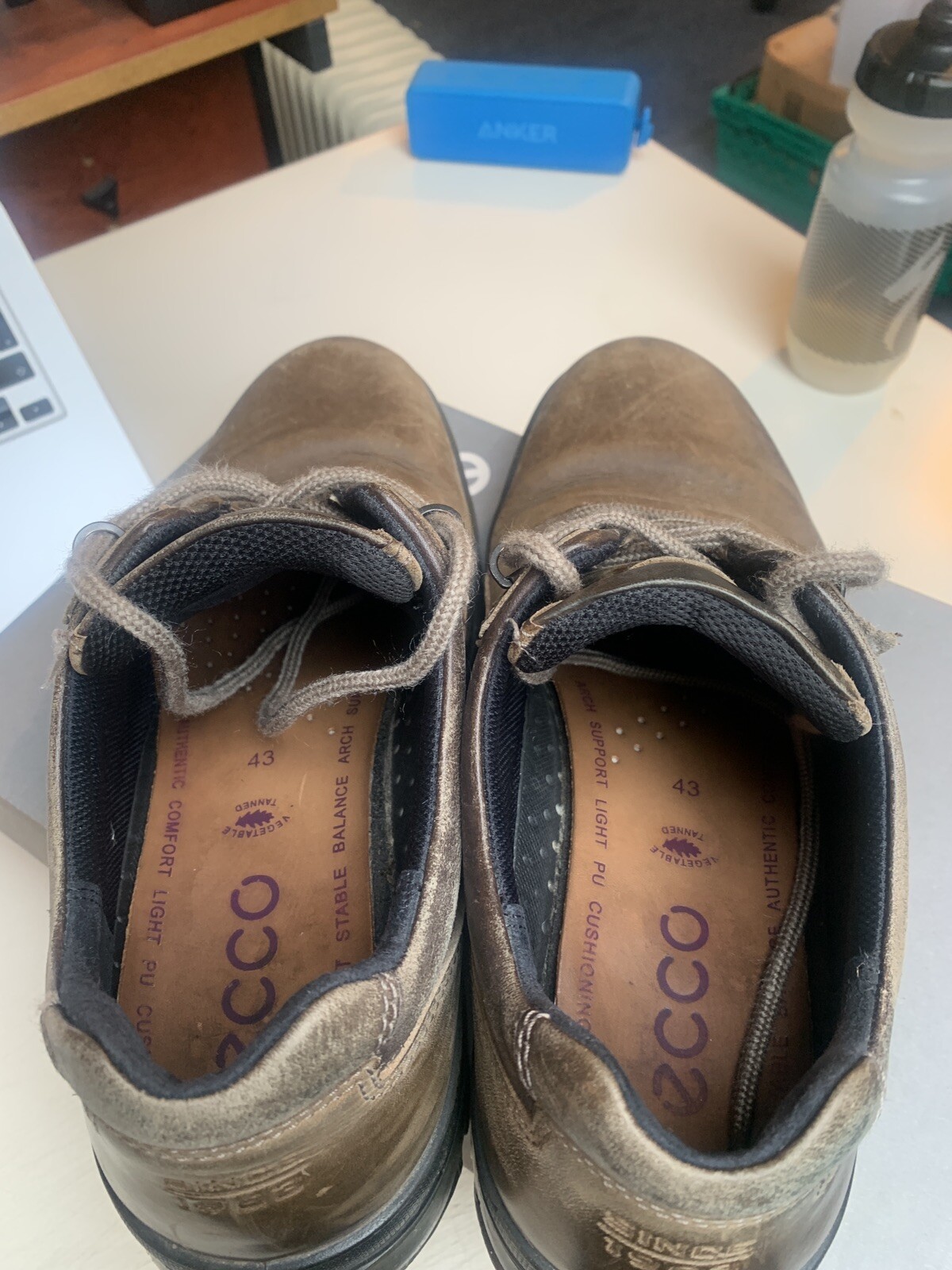 ECCO Track 6 Shoes GORE TEX UK9 Leather EU43 Brown Hiking Safety Shoe