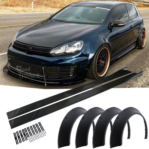 For  VW Golf MK6 MK7 GTI Jetta Fender Flares Extra Wide Wheel Set + Side Skirts - Picture 1 of 18