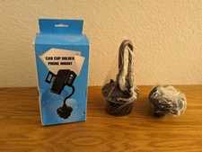 Universal 360° Adjustable Car Cup Holder Phone Mount- Black