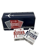 Wholesale 12 Deck Brick Bicycle Quality AVIATOR PINOCHLE Playing Cards 6RED6BLUE