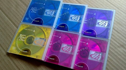 6 Minidisc Maxell Couleur MD 74 min
