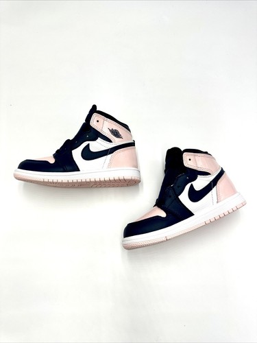 NEW AIR JORDAN 1 RETRO HIGH OG “BUBBLE GUM” TD SIZE 9c BABY SHOES CU0450-641 - Picture 5 of 6
