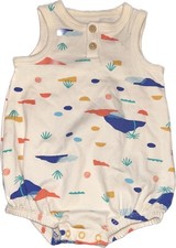 New Carter's Youth Island palm tree Romper unisex Infant BABY 0-3 Months