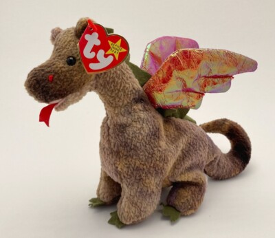 TY Beanie Baby SCORCH the Dragon (7 inch) ORG Tag DOB 7/31/1998