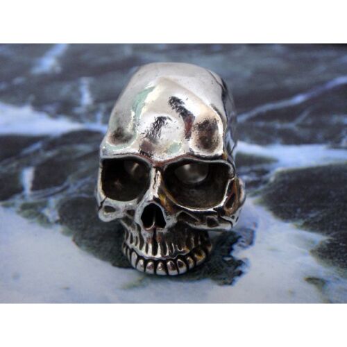 Bill Wall Leather Giant Skull Ring Silver US 6.5-7 Used Japan - Picture 1 of 6
