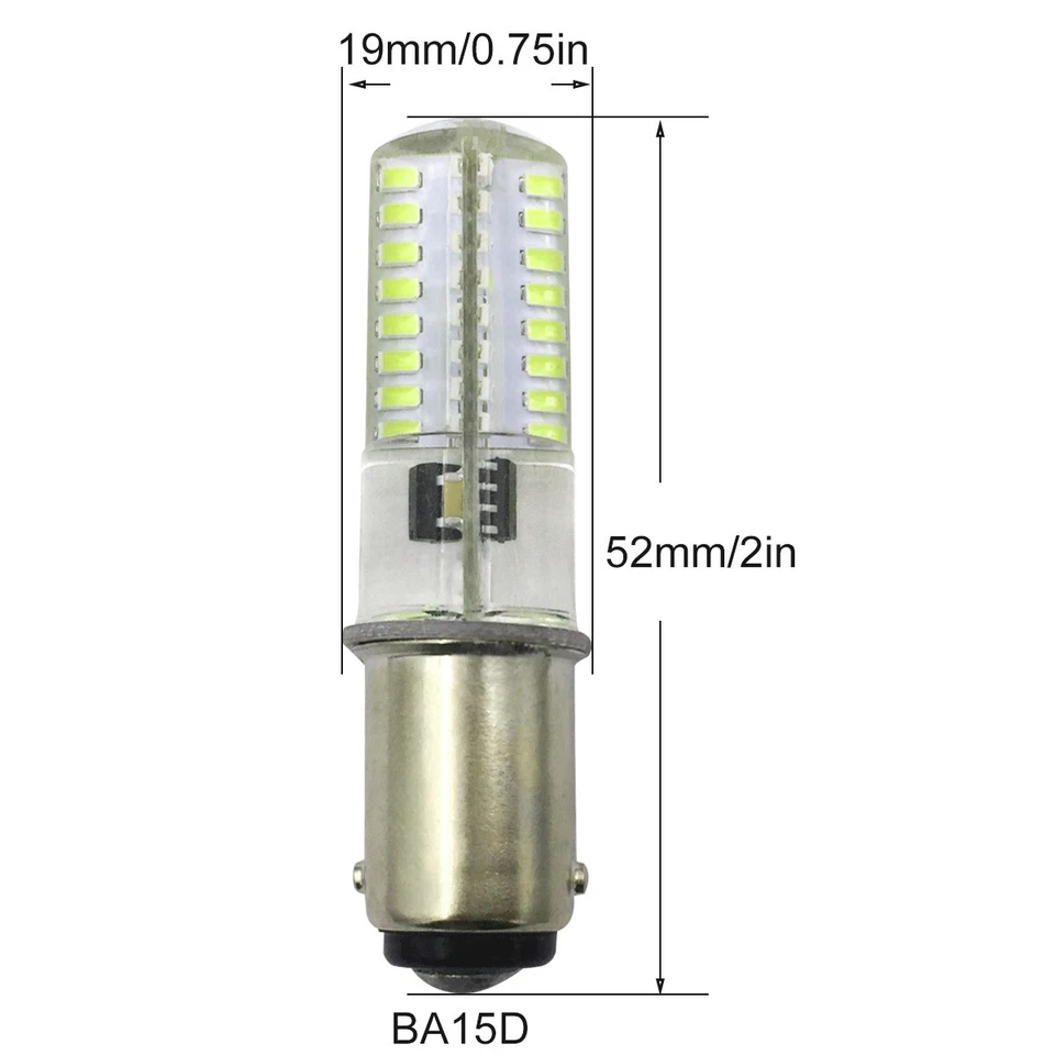 1x/10x BA15D Base LED Bulb 64-3014 Fit Kenmore/Singer 221/222K/301A/401A/500 #N - Image 4 of 4