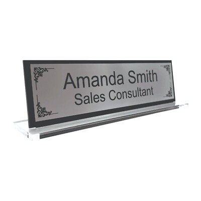 Büro Schreibtisch Schild Personalisiert Namensschild Halter Modern Plakette Arbeit Zuhause Acryl