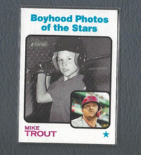 2022 Topps Heritage Baseball Mike Trout Boyhood Photos Of The Stars Card #341