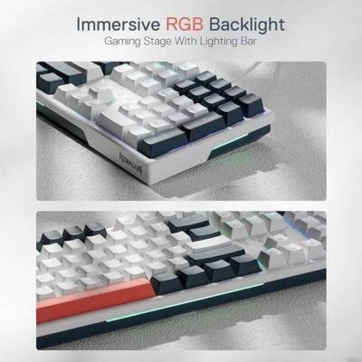 Redragon K668RGB Gaming Keyboard, 104 Keys and Extra 4 Hotkeys Wired Mechanical