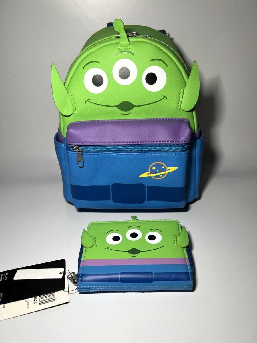 Loungefly Toy Story Alien Cosplay Mini Backpack & Wallet Set  display picture 3