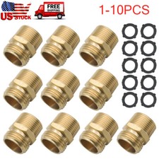 1-10pcs Brass Garden Hose Connectors 3/4  GHT Male x 3/4  NPT Male Adapter NEW