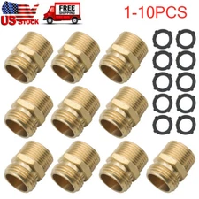 1-10pcs Brass Garden Hose Connectors 3/4” GHT Male x 3/4” NPT Male Adapter NEW