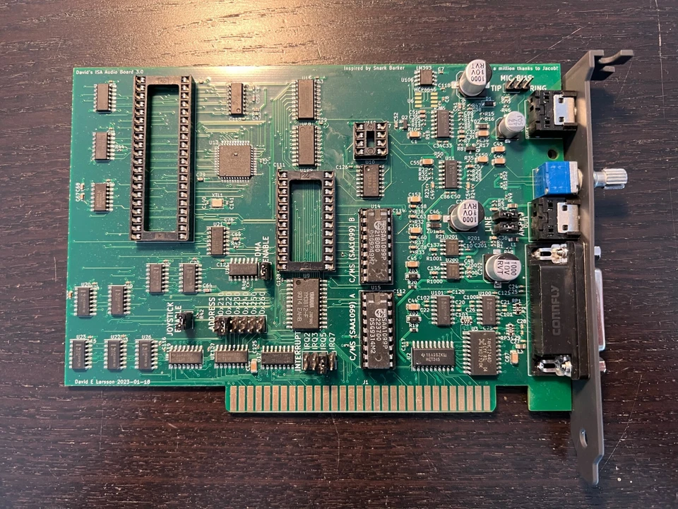 8-bit ISA Sound Blaster 1.5 clone, Full-featured with CMS Game Blaster (SAA1099) - Image 2 of 4