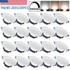 10/40Pack 7W Downlight Led Dimmable Round Recessed Ceiling Spotlight 85-265V
