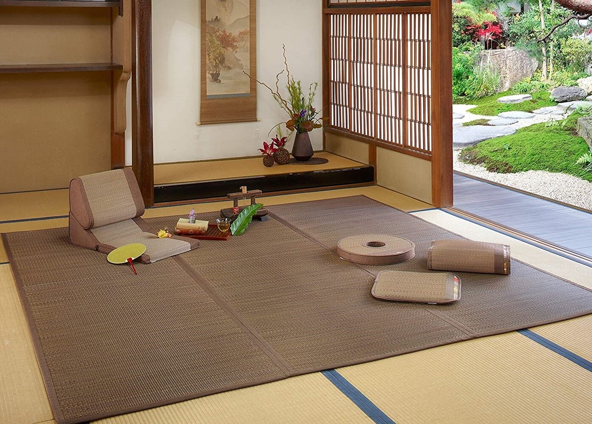 Tatami Mat Rug Carpet Kotatsu Japanese Rush Grass Brown Modern