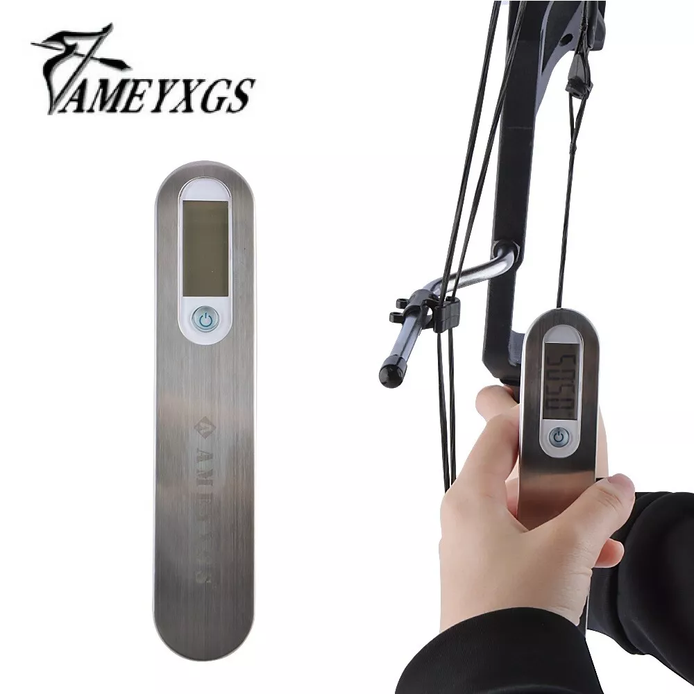 0-110lbs Digital Bow Scale MAX Draw Weight Luggage Archery Compound Longbow Tool