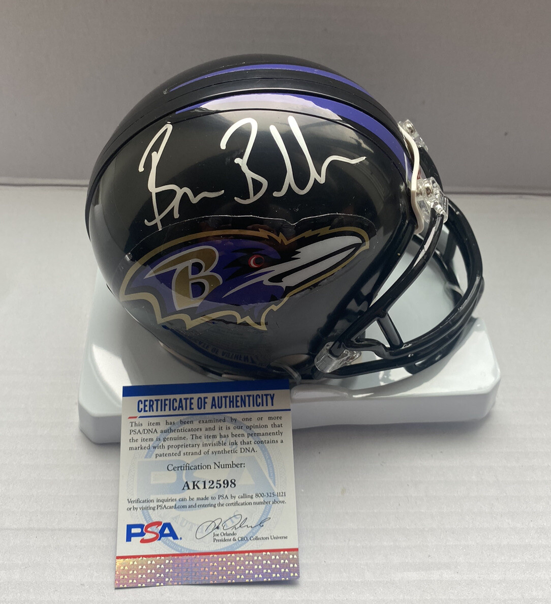 Brian Billick, Baltimore Ravens, Super Bowl Champs, signed, autographed, football - COA with proof Brian Billick, Baltimore Ravens, Super Bowl Champs, signed, autographed, football - COA with proof