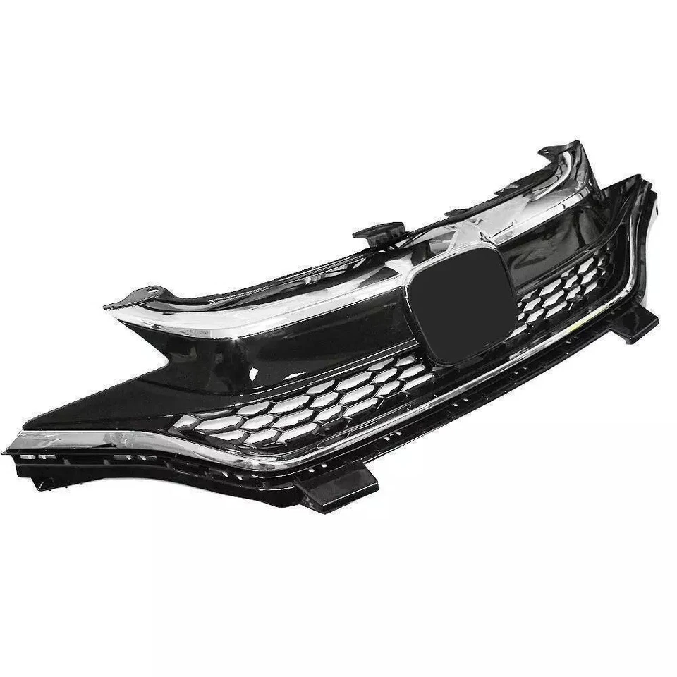 Gloss Black For Honda Fit EX LX Hatchback 2018-2020 Chrome Grille Upper Grill Foto 4 de 4