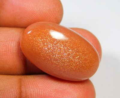 NATURAL GOLDEN FIRE MOONSTONE OVAL CABOCHON HEALING CRYSTAL GEMSTONE 29.CT X=330