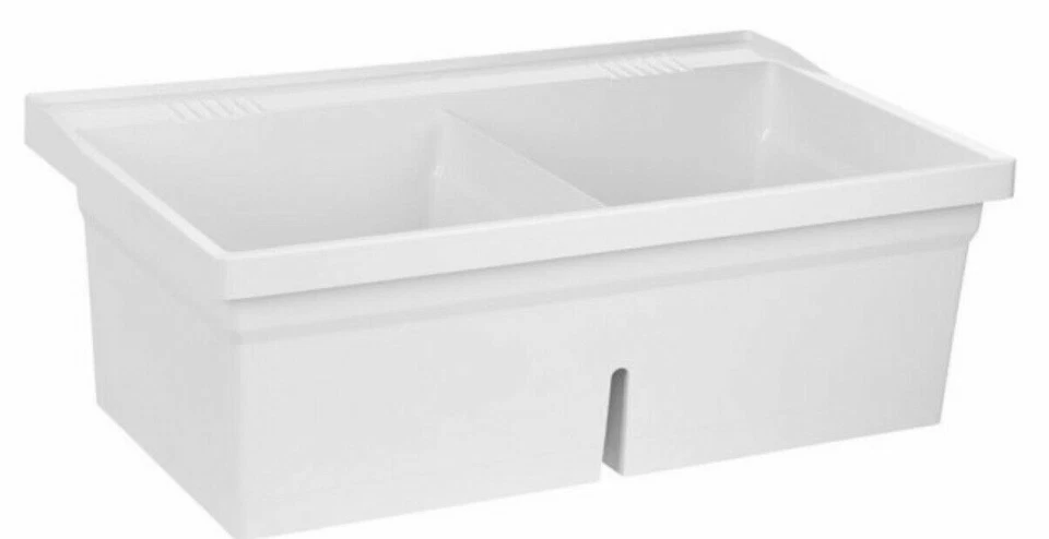 美国标准实用水槽夹具型号:FLTDII 菲亚特 40 英寸白色支腿安装 — 第 2/4 张图片