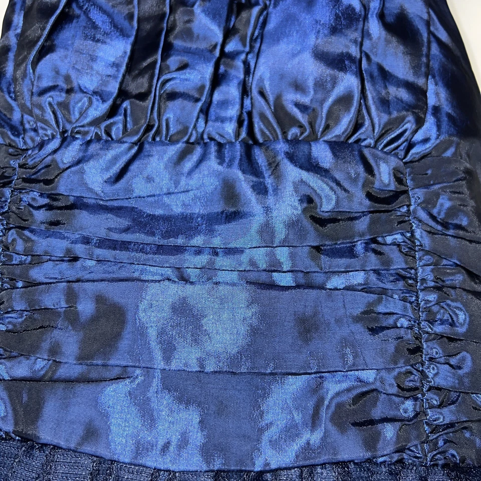 Un Deux Trois девочек темно-платье 10 собранными в Рюш верхний расклешенный юбка Net наложение - Изображение 3 из 4